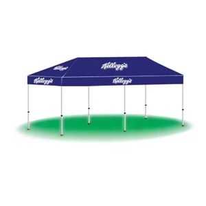 10ft x 20ft Custom Printed Popup Canopy Tent - 1 Color