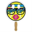 Circle with Eyes Cut Out Hand Fan