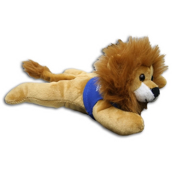 8"  Laying Down Beanie Lion - Image 1