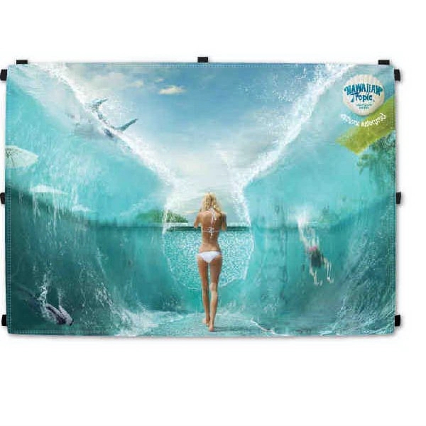 10 Foot Tent Back Wall Full Graphics Double Sided