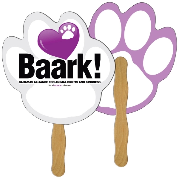 Paw print Hand Fan Full Color - Image 2