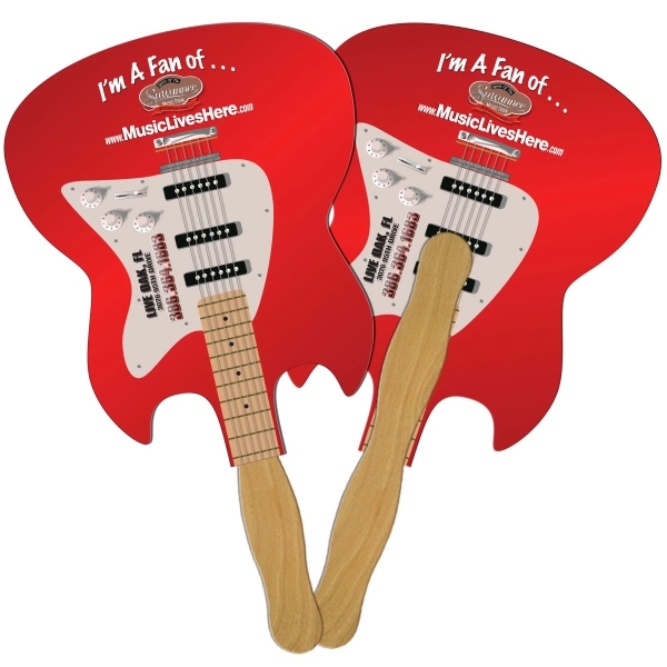 Electric Guitar Hand Fan Full Color - Image 2