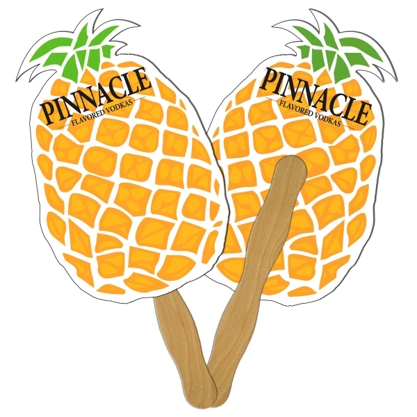 Pineapple Hand Fan Full Color - Image 2