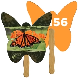 Butterfly Auction Hand Fan Full Color