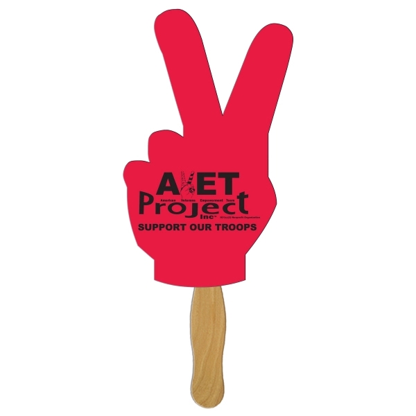 Peace Sign Hand Fan - Image 1