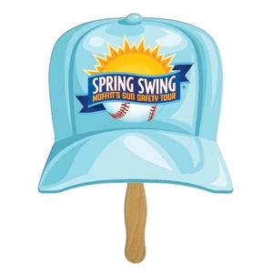 Baseball Hat Sandwiched Hand Fan Full Color