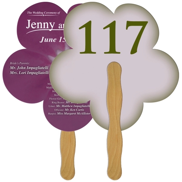 Daisy Flower Auction Hand Fan Full Color - Image 1