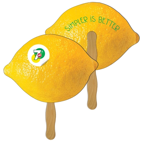 Lemon/Lime Hand Fan Full Color - Image 2