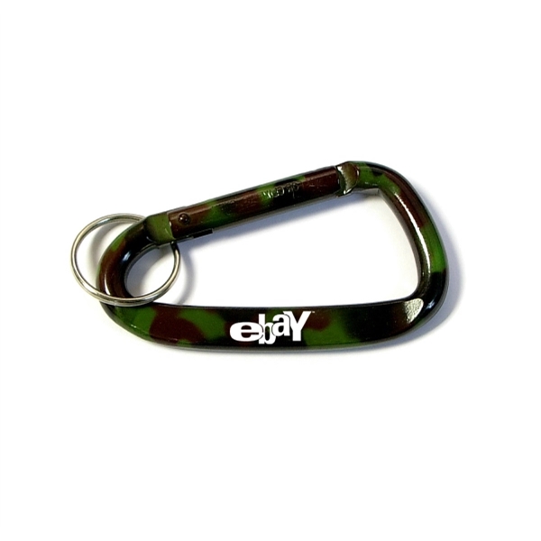 Camouflage Carabiner with Key Ring - Image 1