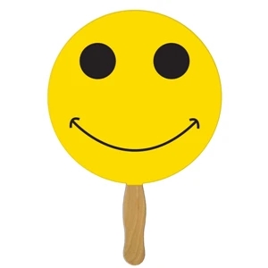 Smiley Face Hand Fan Full Color