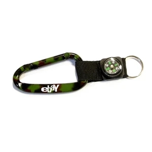 Camouflage Carabiner with Compass