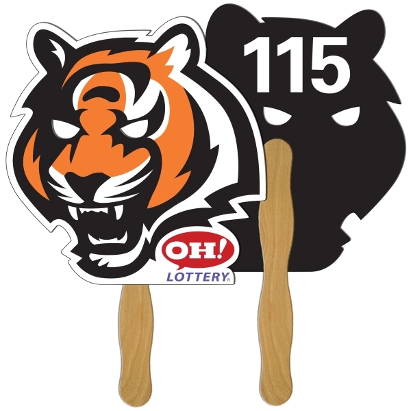 Tiger Auction Hand Fan Full Color - Image 1