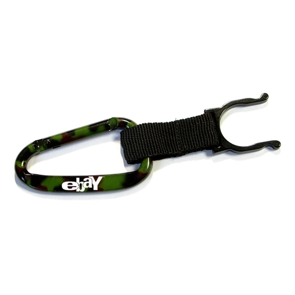 Camouflage Carabiner with Water Bottle Holder