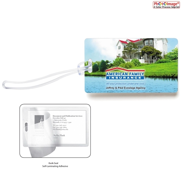 Recycled Full Color Imprint Kwik Seal® Luggage Tag - Image 2