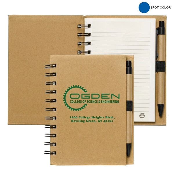 Recycled Notebook With Recycled Paper Pen - Image 2